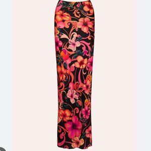 Cin Cin Miami Maxi Skirt in Hibiscus Pink, Size XS